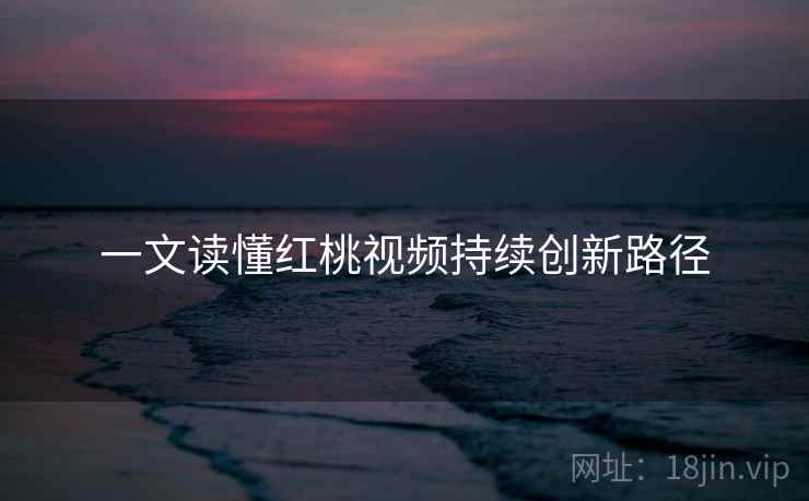一文读懂红桃视频持续创新路径